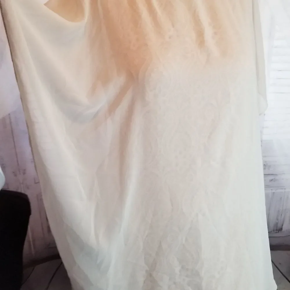 R&M Richards sz 8‎ medium lace evening dress sheer